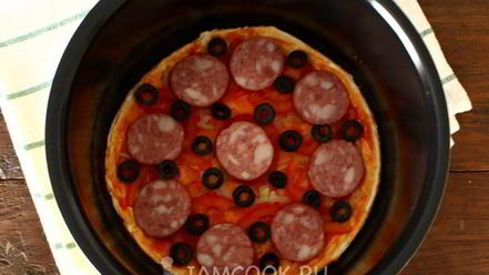 Рецепт пиццы из слоеного теста в мультиварке