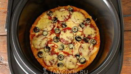 Рецепт пиццы из слоеного теста в мультиварке