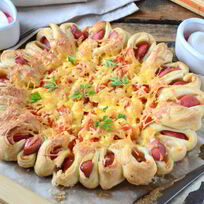 Рецепт Пиццы из сосисок в тесте