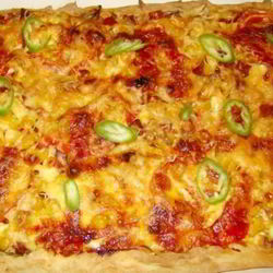 Рецепт Пиццы на кефире с курицей в духовке