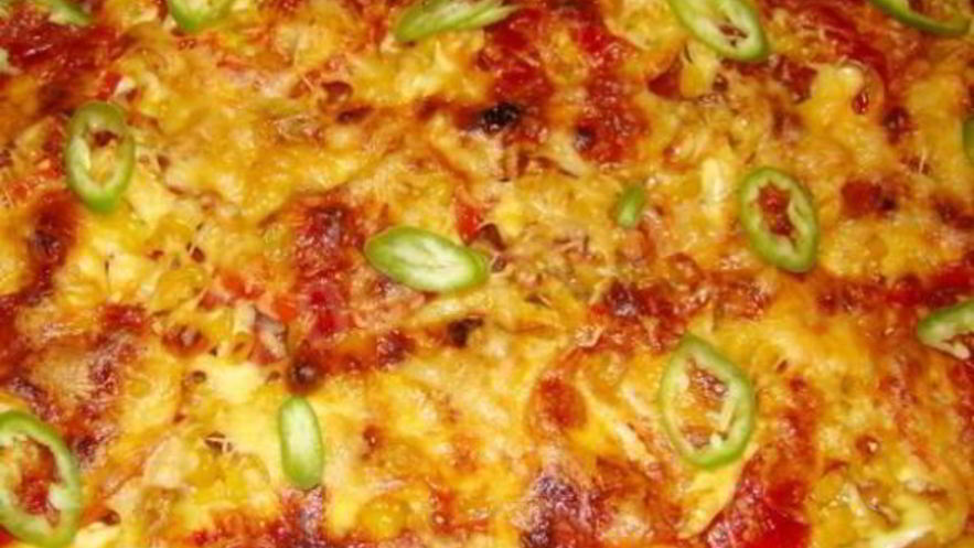 Рецепт пиццы на кефире с курицей в духовке