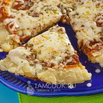 Рецепт Пиццы на сковороде без муки