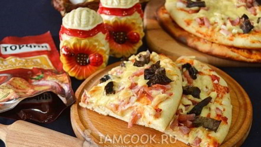 Рецепт пиццы с беконом