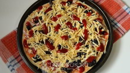 Рецепт пиццы с беконом