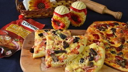 Рецепт пиццы с беконом