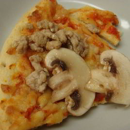Рецепт Пиццы с грибами и фаршем