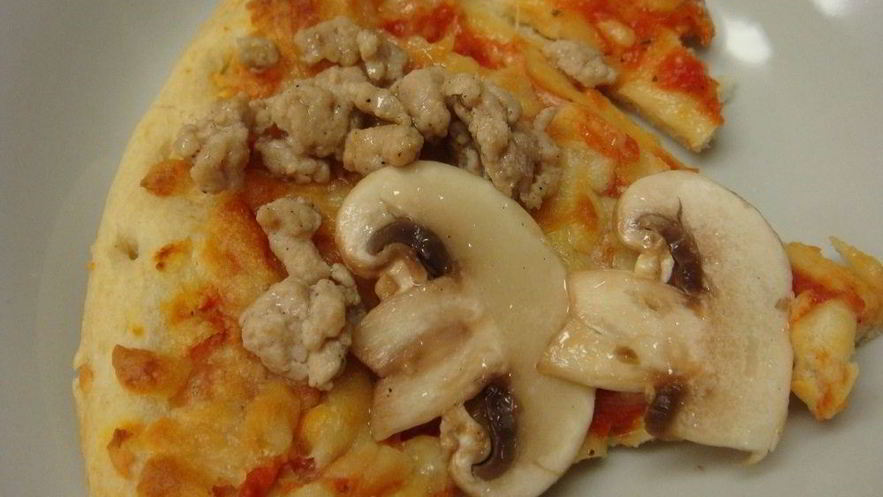Рецепт пиццы с грибами и фаршем