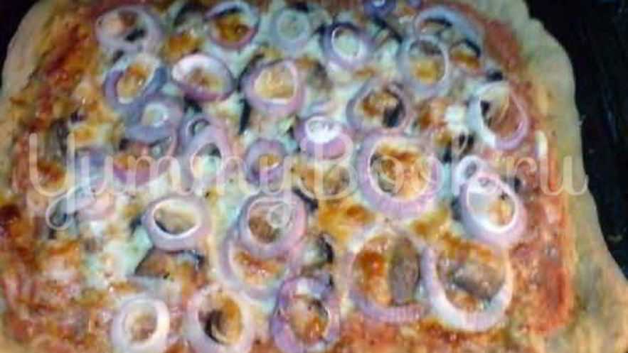 Рецепт пиццы с грибами и креветками