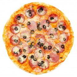 Рецепт Пиццы с колбасой в микроволновке