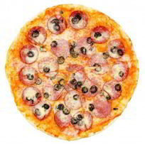 Пицца с колбасой в микроволновке