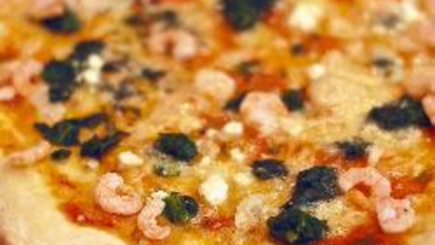 Рецепт пиццы с креветками