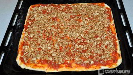 Рецепт пиццы с куриным фаршем