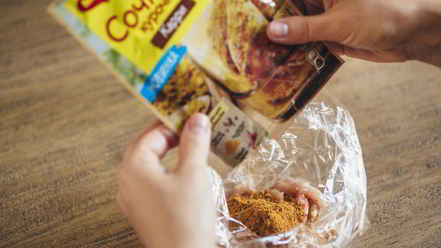 Рецепт пиццы с курицей карри на слоеном тесте