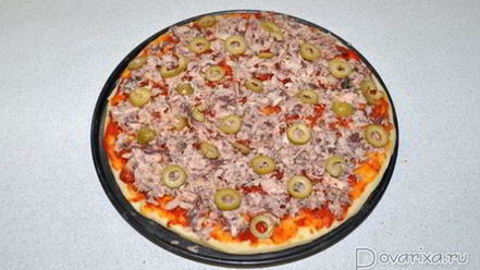 Рецепт пиццы с тунцом