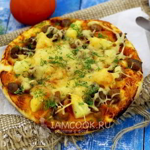 Рецепт Пиццы со свининой и ананасами