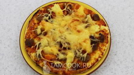 Рецепт пиццы со свининой и ананасами