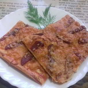 Рецепт Пиццы спартанской из слоеного теста