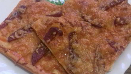 Рецепт пиццы спартанской из слоеного теста