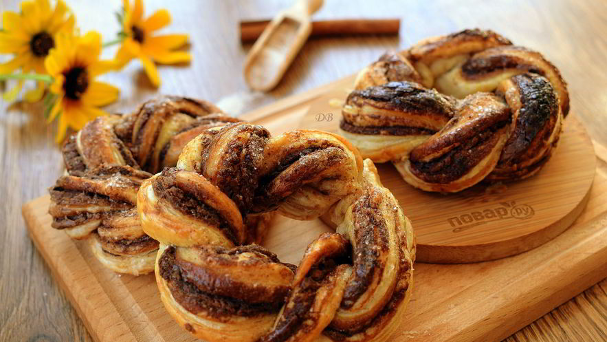 Рецепт крученых пончиков с нутеллой