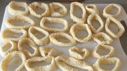 Рецепт тыквенных пончиков с кольцами кальмаров