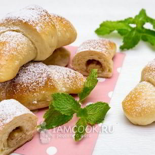 Рецепт Рулетиков с марципаном и миндалем