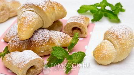 Рецепт рулетиков с марципаном и миндалем