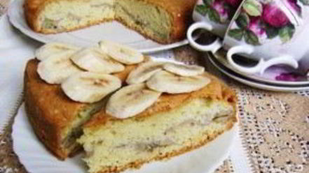 Рецепт шарлотки с бананом