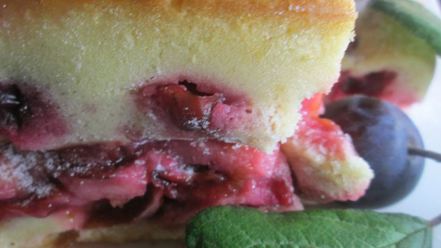 Рецепт сливовой шарлотки на сметане