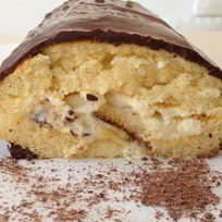 Шоколадно-банановый рулет