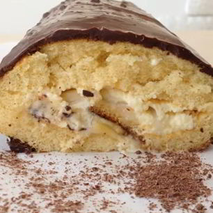 Рецепт Шоколадна-бананового рулет