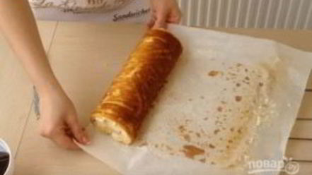 Рецепт шоколадна-бананового рулет