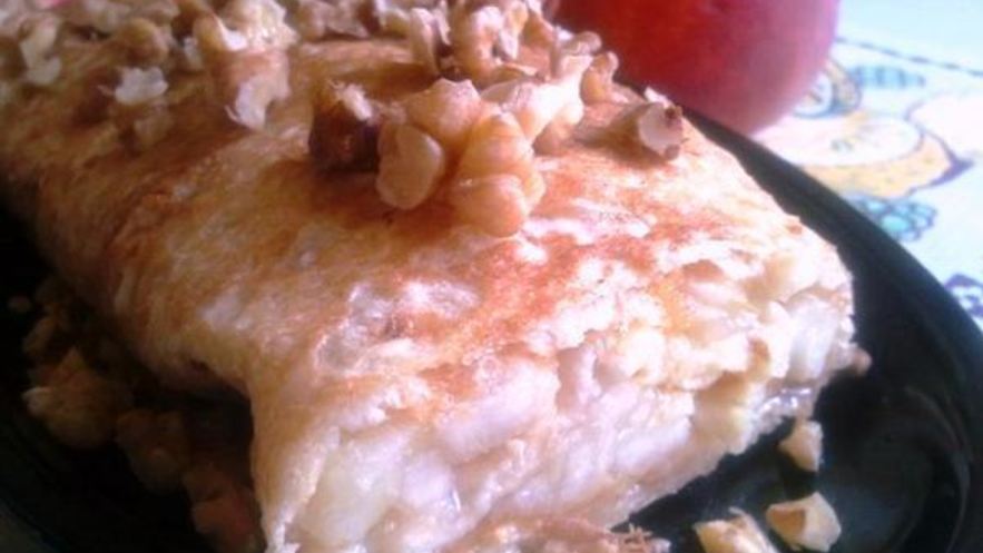 Рецепт быстрого штруделя из лаваша с грушей