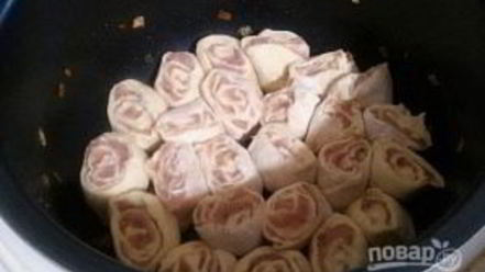 Рецепт мясного штруделя в мультиварке