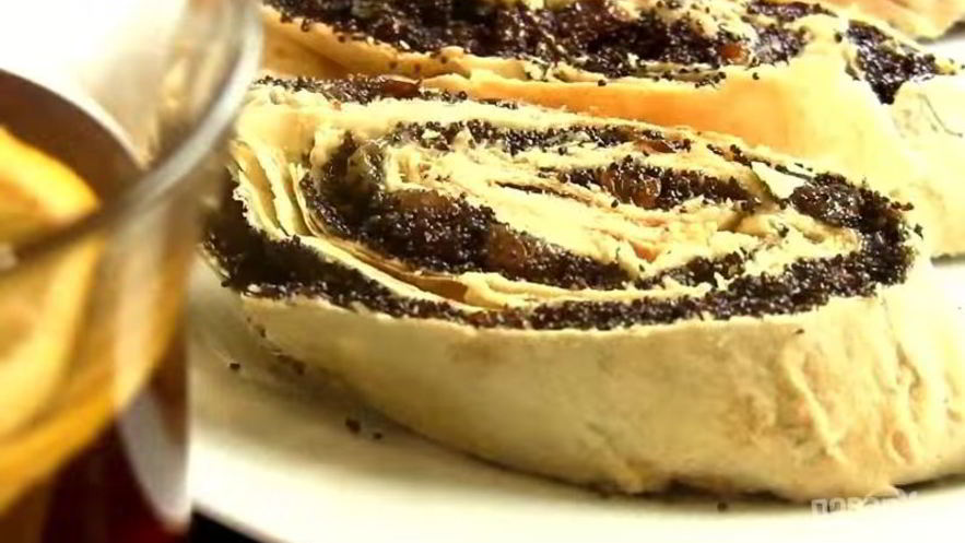 Рецепт рулета из лаваша с маком — ленивого штруделя