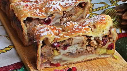 Рецепт штруделя с грушей и яблоками