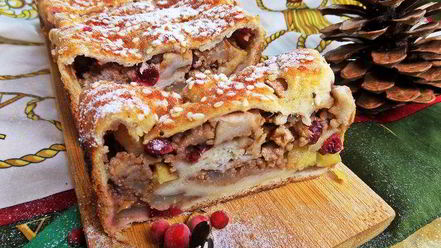 Рецепт штруделя с грушей и яблоками