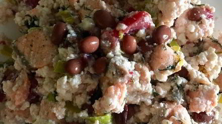 Рецепт штруделя с лососем, фасолью и рикоттой