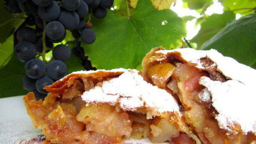 Рецепт штруделя с яблочно-грушевой начинкой