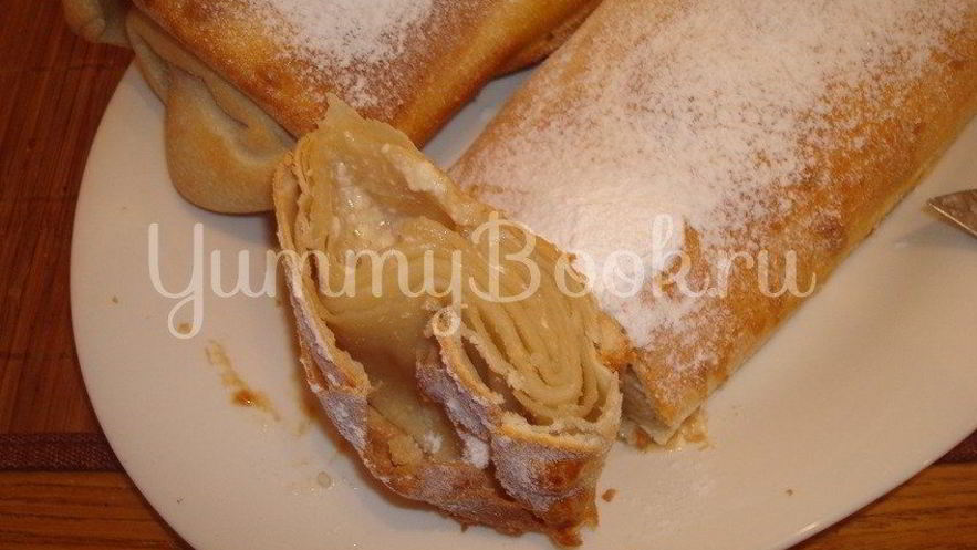 Рецепт штруделя с яблоками и творогом