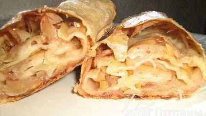 Рецепт Штруделя яблочного нежного