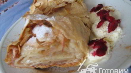 Рецепт штруделя яблочного нежного