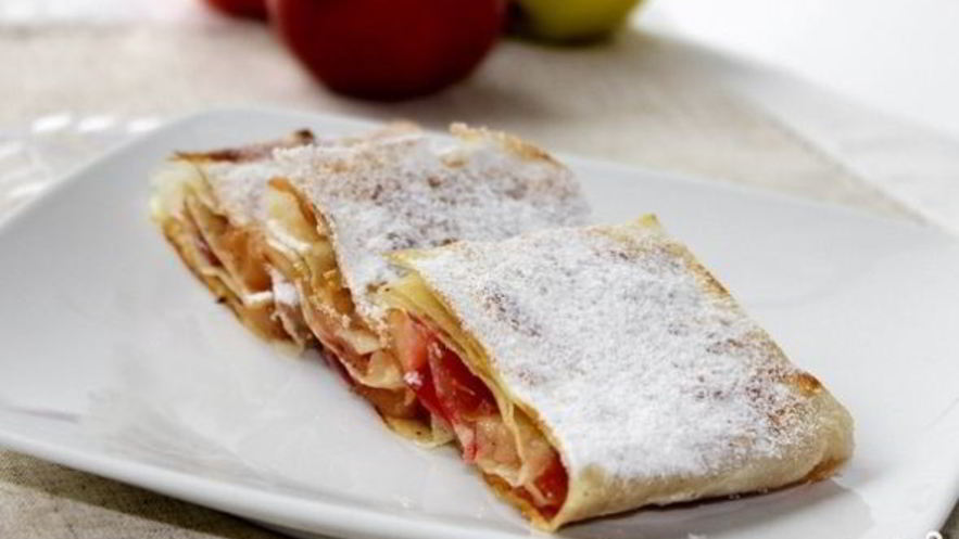 Рецепт яблочного штруделя из лаваша