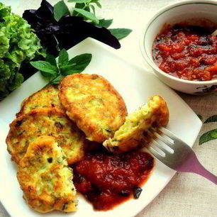 Рецепт Сырников с кабачками и зеленью