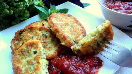 Рецепт сырников с кабачками и зеленью