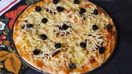 Рецепт быстрого теста для пиццы с сухими дрожжами