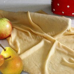 Рецепт Вытяжного теста для штруделя