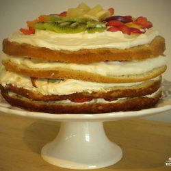 Рецепт Бисквитна-фруктового торт