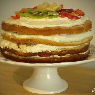 Рецепт Бисквитна-фруктового торт