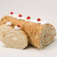 Рецепт Бисквитного рулета с начинкой из халвы