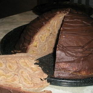 Рецепт Блинного торта с шоколадным кремом